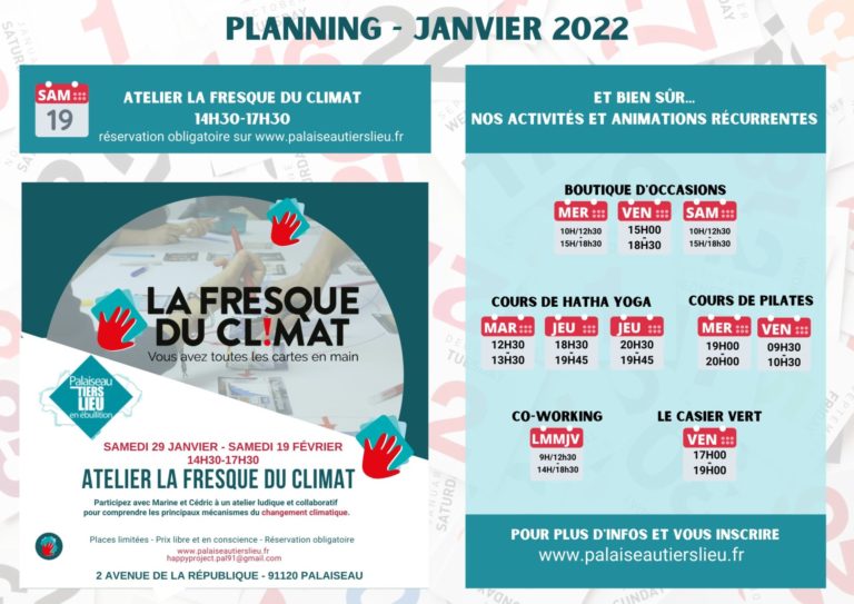 PLANNING DE JANVIER